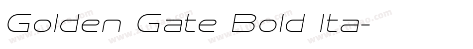 Golden Gate Bold Ita字体转换